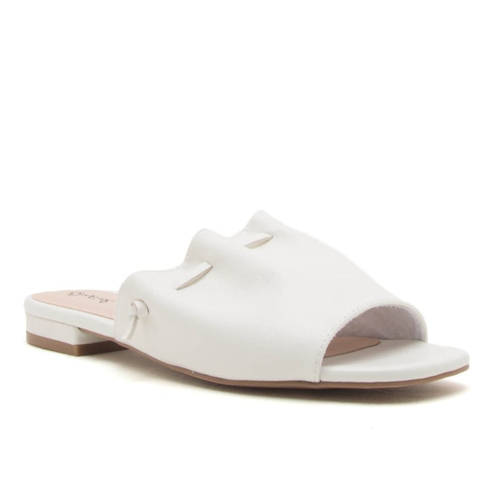 White Designer Peep Toe Sandals - Picture 1 of 1